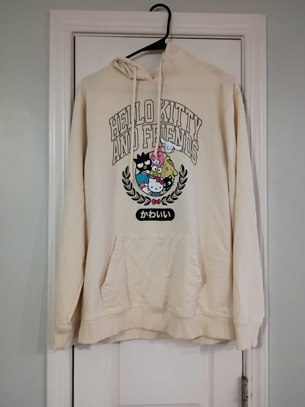 Hello Kitty Hoodie Adult Large Long Sleeve Pullover Fleece Sanrio 2022